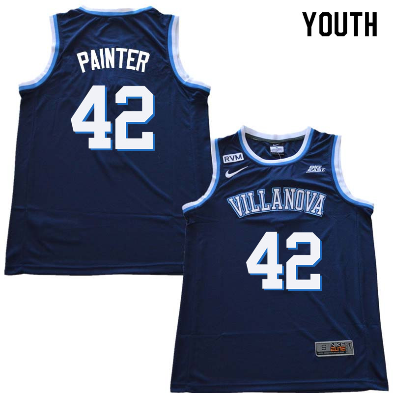 2018 Youth #42 Dylan Painter Willanova Wildcats College Basketball Jerseys Sale-Navy